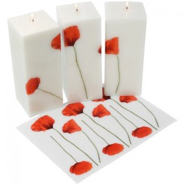 Poppy decoupage stickers