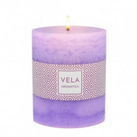 Purple ribbon stickers and pistachio for candles