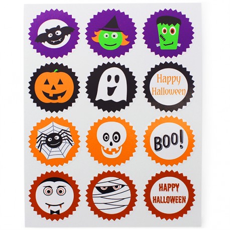 Mix de stickers de Halloween