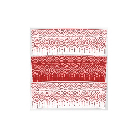 Red stickers Christmas print candles in glass