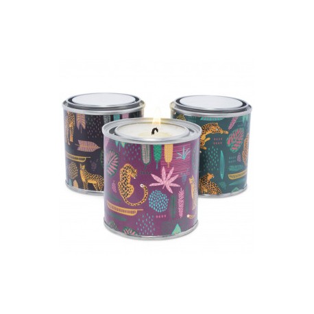 Tropical glam candlestickers in a can