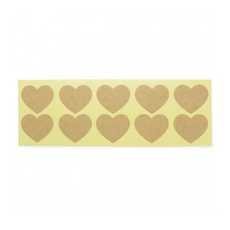 Heart stickers for packaging