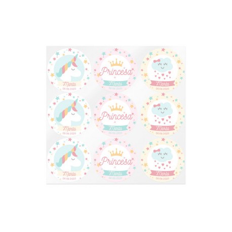 Custom Unicorn and Princess Stickers