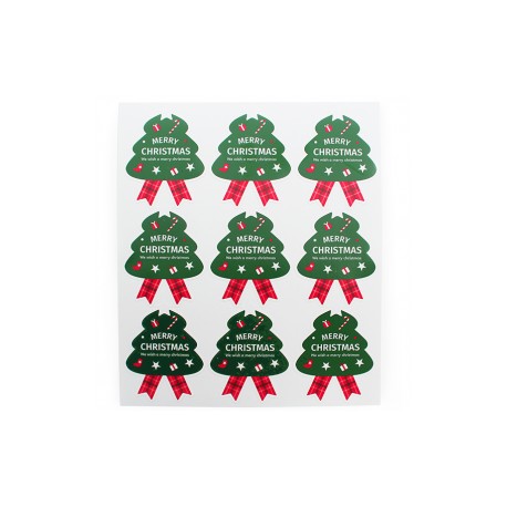 Christmas stickers large fir trees