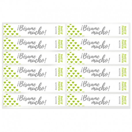 Personalized stickers besame mucho