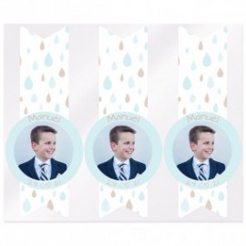 Stickers droplets reminder communion with photo