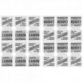 Activated carbon soap stickers