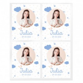 Personalized communion cloud stickers with photo