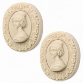 Mold 2 cameo soaps come