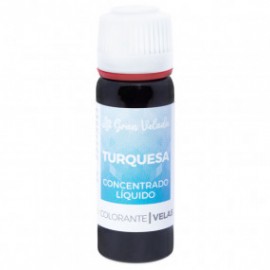 Concentrated turquoise liquid candle colorant