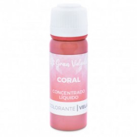 Concentrated coral liquid candle coloring