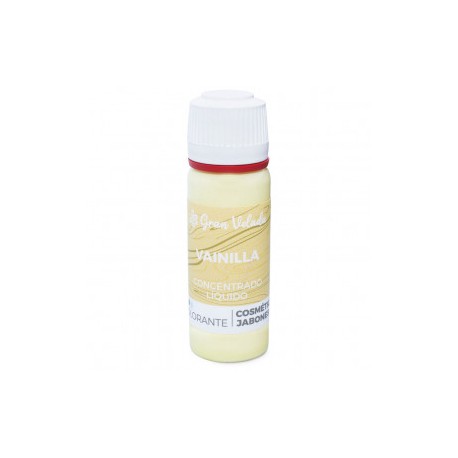 Concentrated liquid vanilla coloring for soap and cosmetics