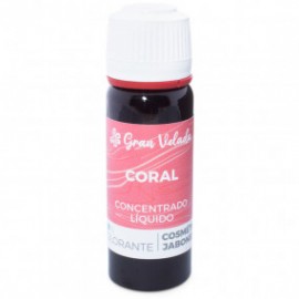 Concentrated liquid coral coloring for soap and cosmetics