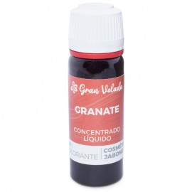 Concentrated liquid garnet coloring for soap and cosmetics