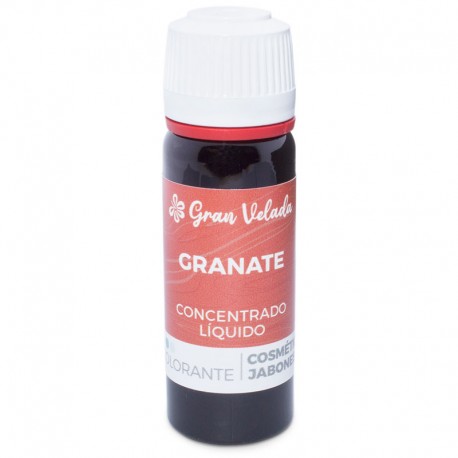 Concentrated liquid garnet coloring for soap and cosmetics