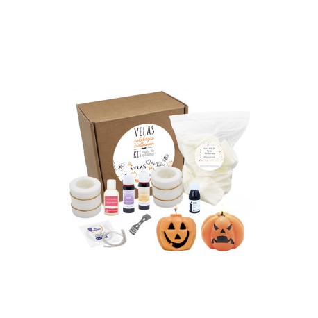 Kit to Make Pumpkin Halloween Candles: Materials and Instructions