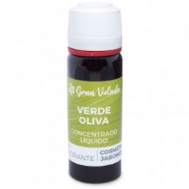 Concentrated liquid olive green coloring for soap and cosmetics