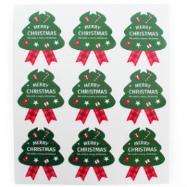 Christmas stickers large fir trees