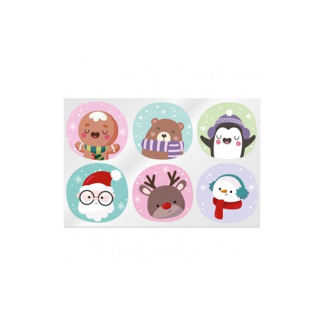 Stickers mix Christmas characters