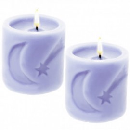 Mold 2 moon and star candles