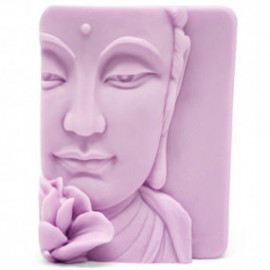 Buddha face mold with lotus flower