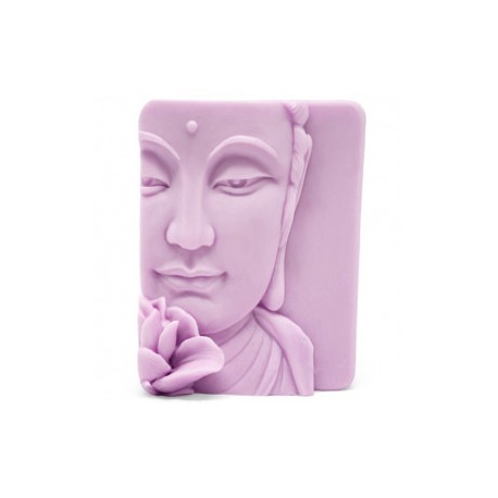 Buddha face mold with lotus flower