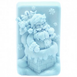 Santa Claus mold in fireplace