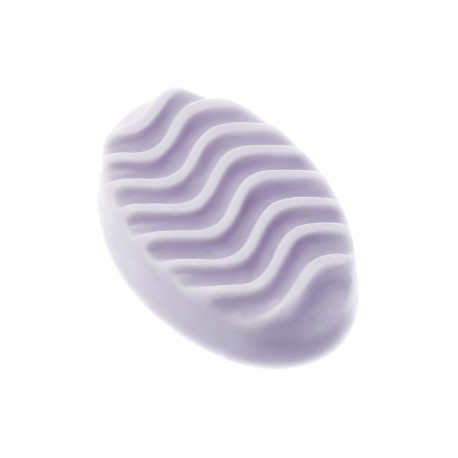 Silicone mold wavy oval massage soap