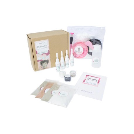 Kit to make homemade face masks with clays