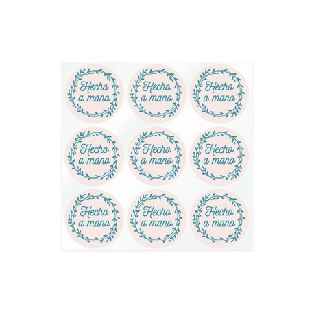 Handmade floral wreath stickers