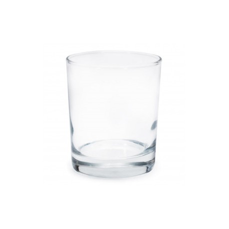 Straight glass for candles without lid