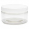 Transparent jar 150 ml white lid