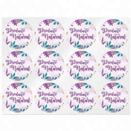 Purple stickers natural product