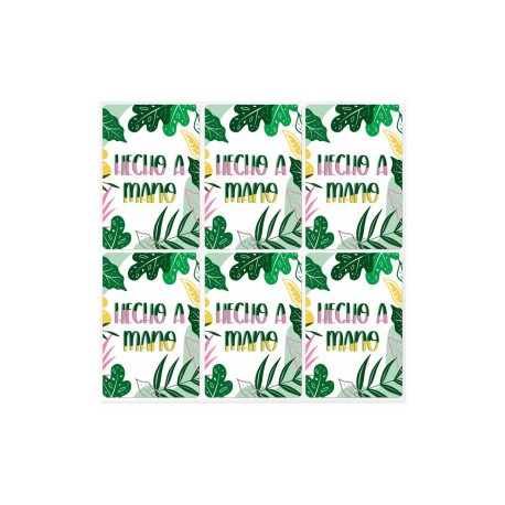 Rectangular stickers made by tropical handmade