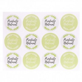 Round stickers natural product