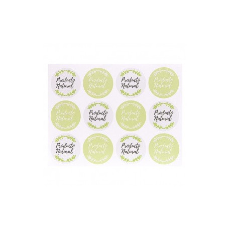 Round stickers natural product