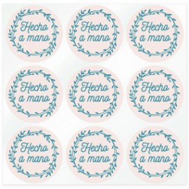 Handmade floral wreath stickers