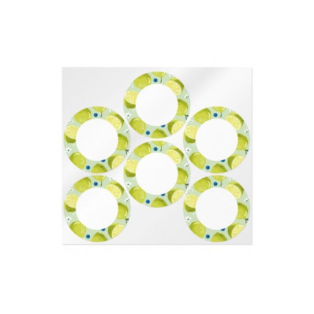 Round citrus stickers