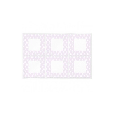 Square lilac stickers with sheets