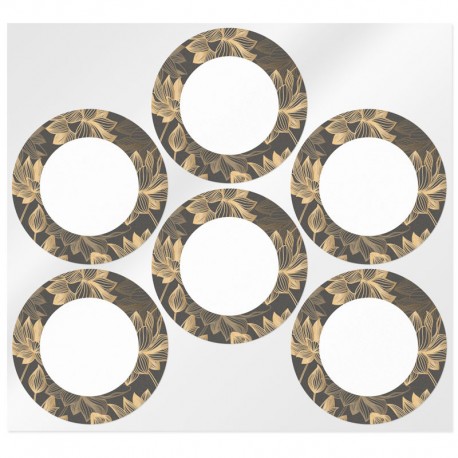 Round Stickers Flowers Deluxe