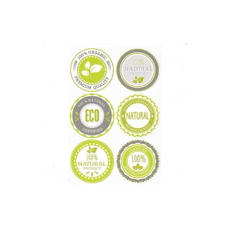 Large natural product mix stickers