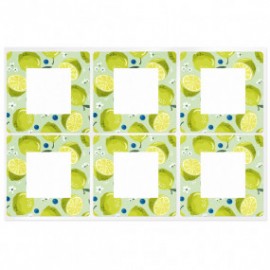 Square citrus stickers