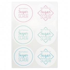 Sugar scrub stickers