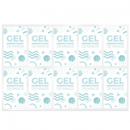 Disinfectant gel stickers