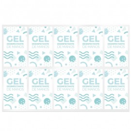 Disinfectant gel stickers