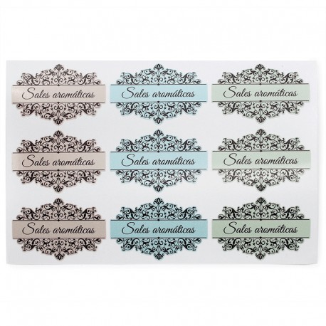 Vintage stickers aromatic salts