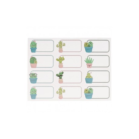 Cactus stickers to write on top