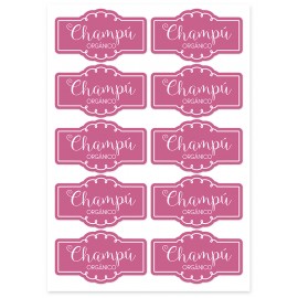 Stickers for shampoo labeling