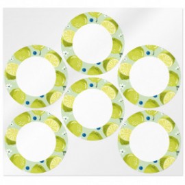 Round citrus stickers